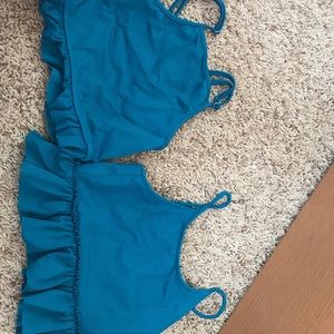 Kortni jeane girls ribbed ocean depths blue tops size 8/9 and 4/5